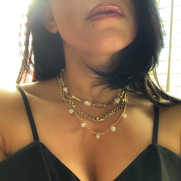 Gold plated your boss pearl layered necklace - Picture 6 of 6